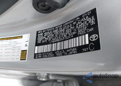 2022 Toyota Corolla Se из США, поврежденный, VIN JTNB4MBE4N3152474